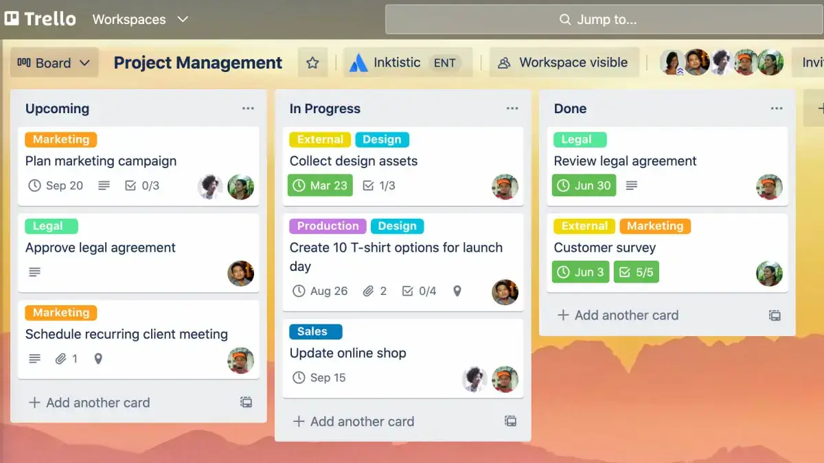 trello dashboard