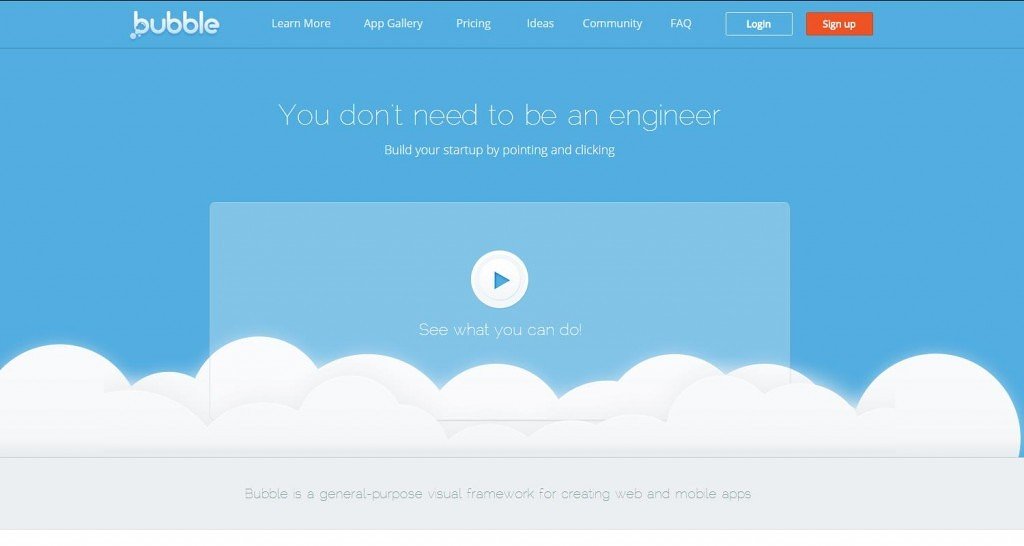 Bubble, crea web app senza codice