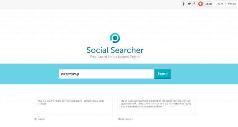 Social Searcher, il motore di ricerca per i social