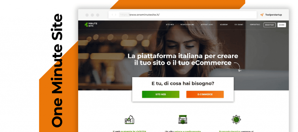 crea sito web One Minute Site