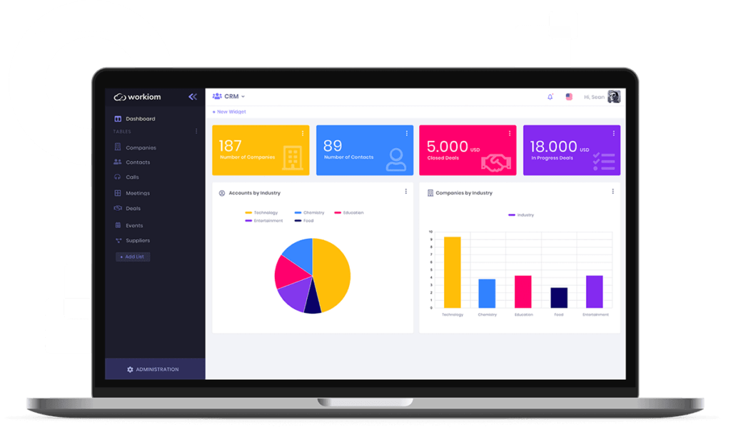Workiom dashboard