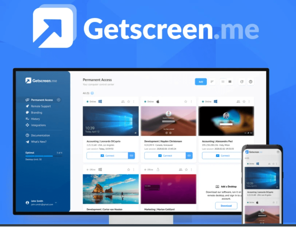 Getscreen in lifetime
