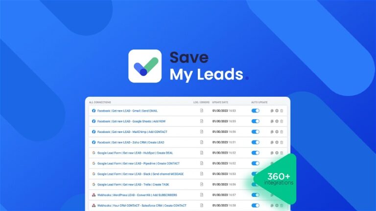 SaveMyLeads Home Page